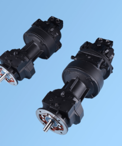 Piston motor with gearbox